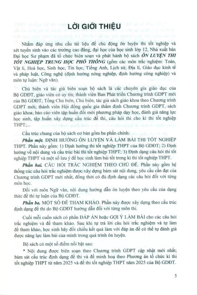 ÔN LUYỆN TRẮC NGHIỆM THI TỐT NGHIỆP THPT MÔN SINH HỌC (Theo Chương trình giáo dục phổ thông 2018)